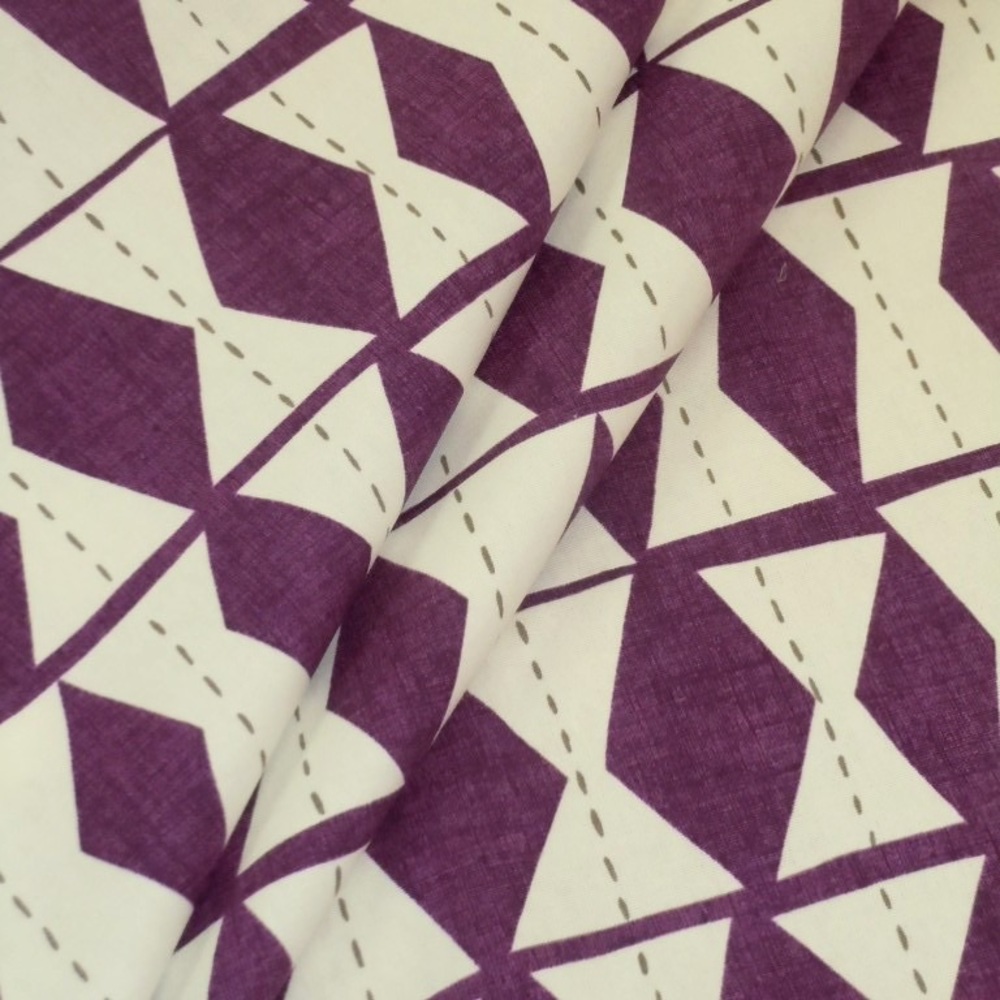 Broken Harlequin in color Violet Purple Cotton